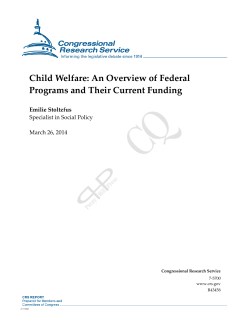 Child Welfare: An Overview of Federal