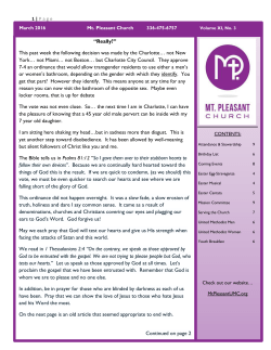 March 2016 Newsletter