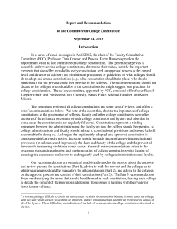 Constitutitons Committee Report - April 2014