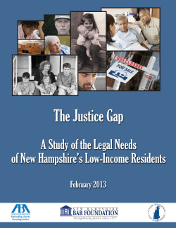 Legal Needs Study - New Hampshire Judicial Branch