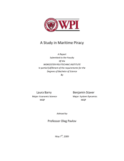 A Study in Maritime Piracy - Worcester Polytechnic Institute