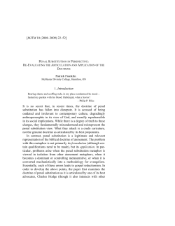 Penal Substitution in Perspective: Re