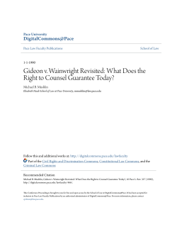 Gideon v. Wainwright Revisited