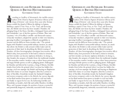 Gwendolyn and Estrildis: Invading Queen in British Historiography