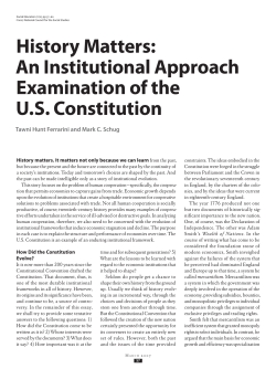 An Institutional Approach Examination of the US Constitution