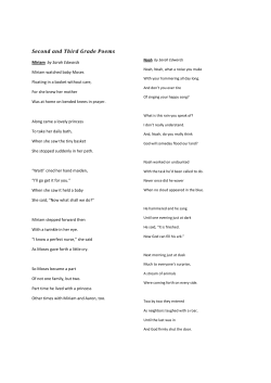 Second and Third Grade Poems