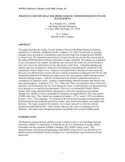 1 HIGH FLUX ISOTOPE REACTOR (HFIR) COOLING TOWER