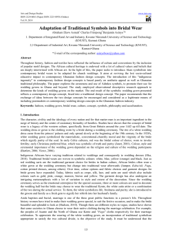 Adaptation of Traditional Symbols into Bridal Wear