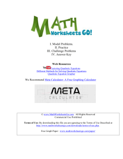 Solve Quadratic Equations By Factoring