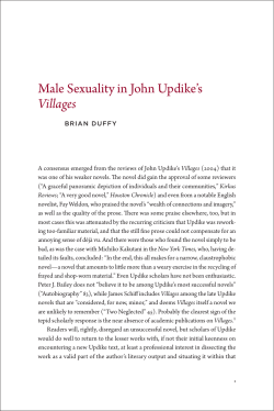 Male Sexuality in John Updike`s Villages - DORAS