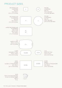 product sizes - Jason Products