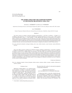 THE ATOMIC STRUCTURE AND HYDROGEN BONDING