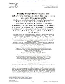 Physiological and behavioural management of decompression