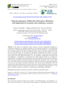 Print this article - European Journal of Taxonomy