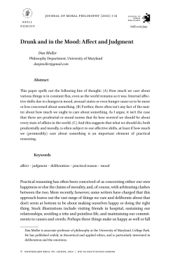 Drunk and in the Mood: Affect and Judgment