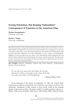 Sowing Patriotism, But Reaping Nationalism? Consequences of