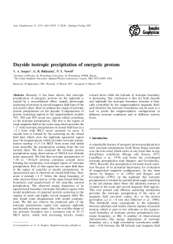 Dayside isotropic precipitation of energetic protons