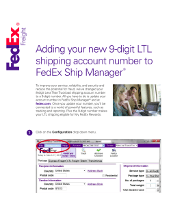 Adding your new 9-digit LTL shipping account number to FedEx