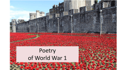 Poetry of World War 1