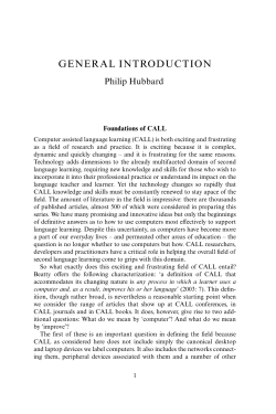 general introduction, CALL