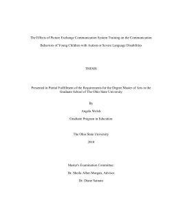 The Effects of Picture Exchange Communication System Training on