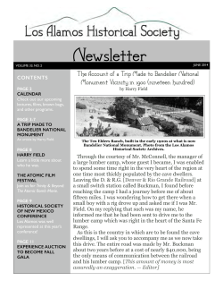 June 2014 Newsletter - Los Alamos Historical Society