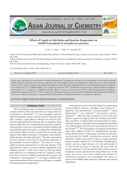 Effects of Liquid-to-Solid Ratio and Reaction Temperature on NaOH