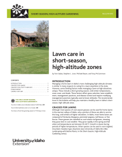 Lawn care in short-season, high-altitude zones