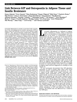 Link Between GIP and Osteopontin in Adipose Tissue