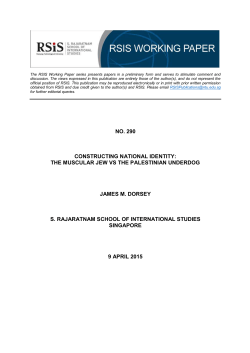 NO. 290 CONSTRUCTING NATIONAL IDENTITY: THE MUSCULAR