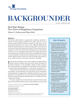 Red Tape Rising: 5 Years of Regulatory