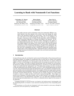 Learning to Rank with Nonsmooth Cost Functions