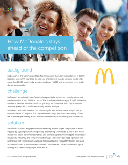 How McDonald`s stays ahead of the competition