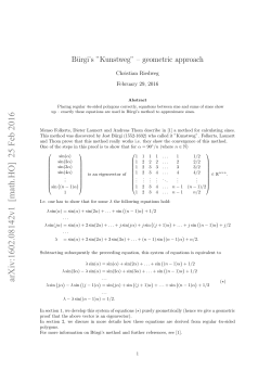 B\" urgi`s" Kunstweg"