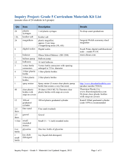 Detailed Materials Kit List