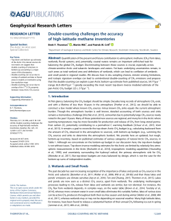Double counting challenges the accuracy of high latitude methane