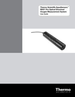 AquaSensors&trade; RDO&reg; Pro Optical Dissolved Oxygen Measurement