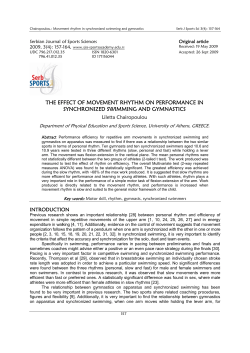 THE EFFECT OF MOVEMENT RHYTHM ON PERFORMANCE IN
