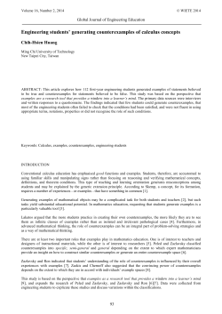 Engineering students` generating counterexamples of