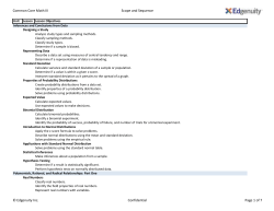 Common Core Math III Scope and Sequence