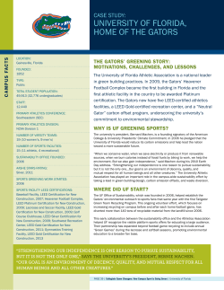 NRDC: Collegiate Game Changers - University of Florida Case