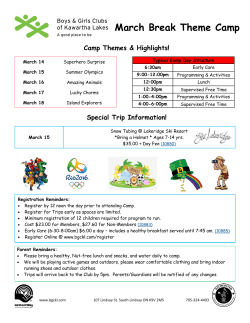 March Break Theme Camp
