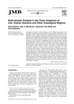 Multi-domain Proteins in the Three Kingdoms of Life