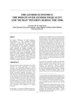 THE GENDER ECONOMICS: THE DEBATE OVER