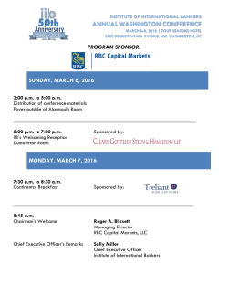 ANNUAL WASHINGTON CONFERENCE