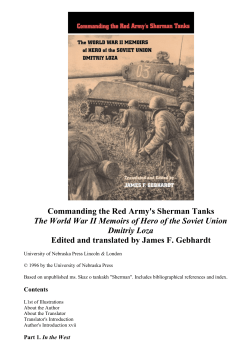Commanding the Red Army`s Sherman Tanks