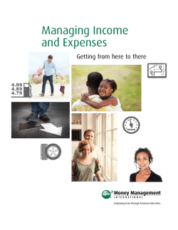 Managing Income and Expenses