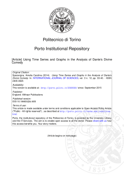 Using Time Series and Graphs in the Analysis of Dante`s Divine