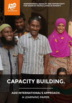 capacity building. - ADD International