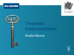 Threshold Implementations